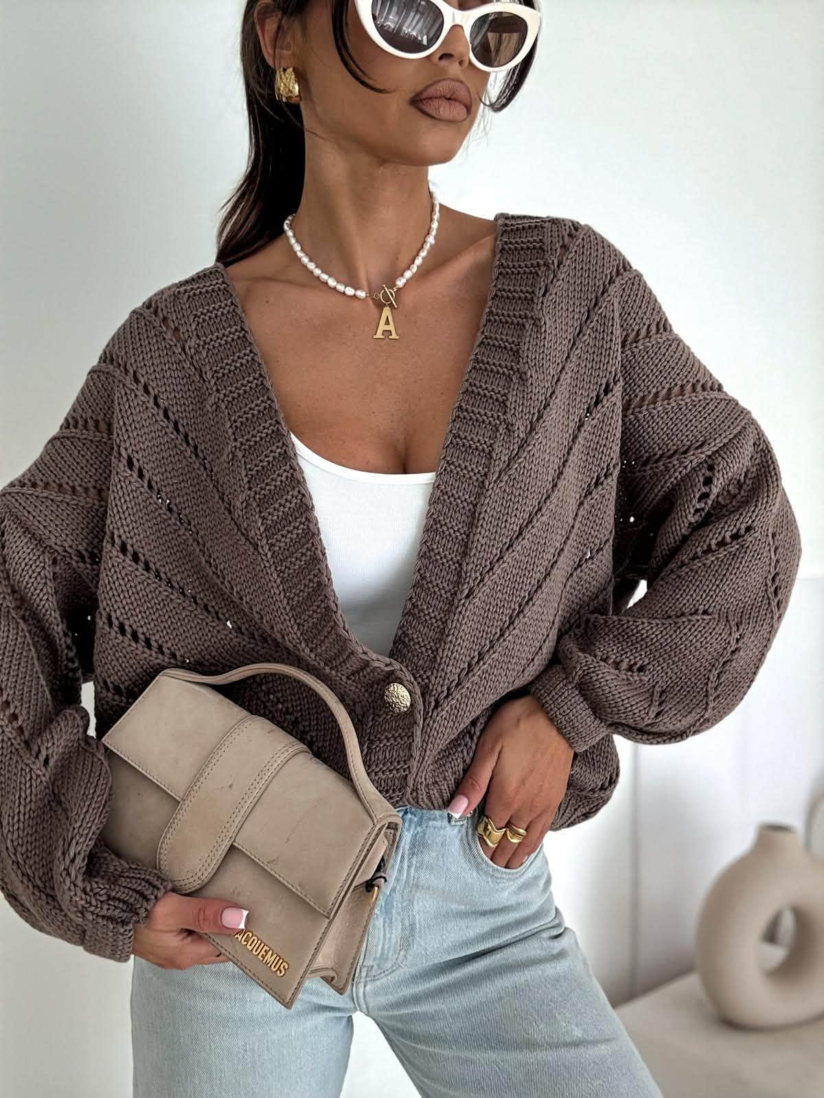 Sweter Antuza Oversize czekolada