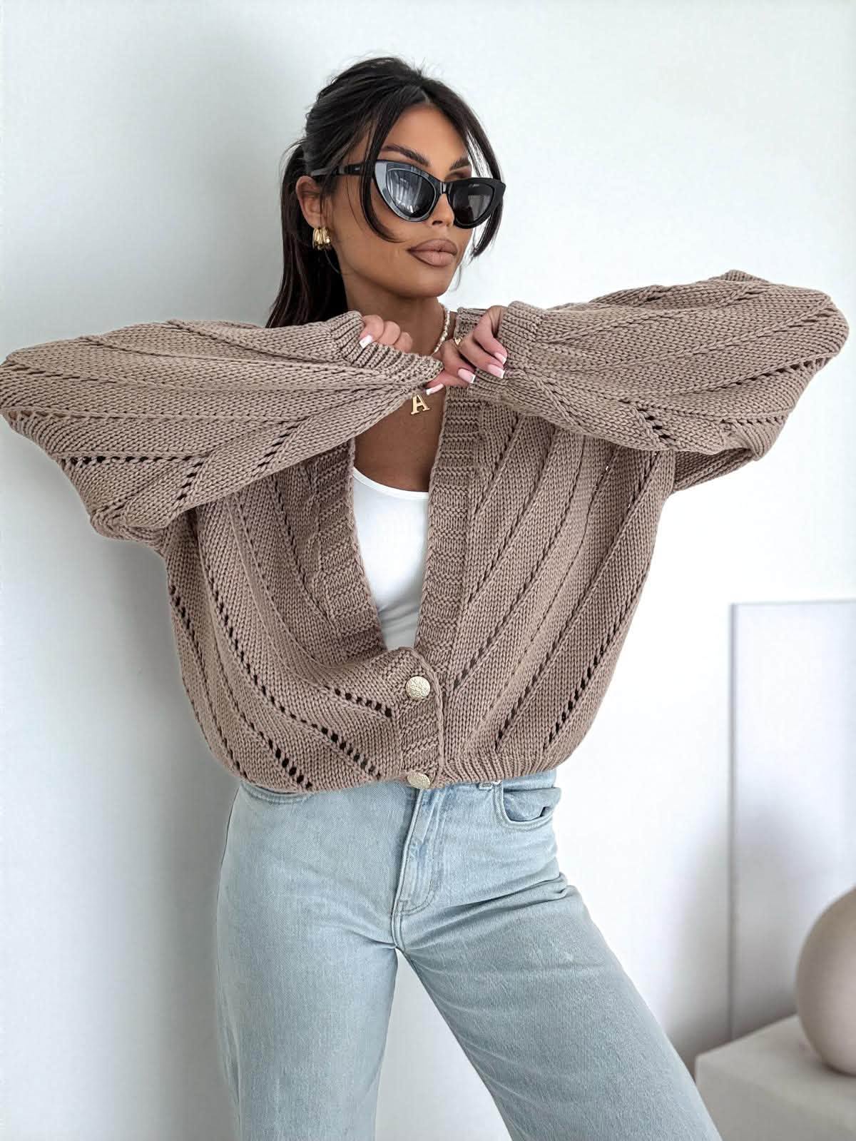 Sweter Antuza Oversize fango - obrazek 2